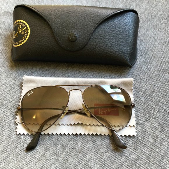 RAY-BAN-Aviator Light Brown Gradient Sunglasses